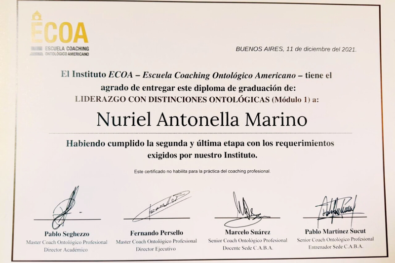 LIDERAZGO CON DISTINCIONES ONTOLÓGICAS (MÓDULO 1)