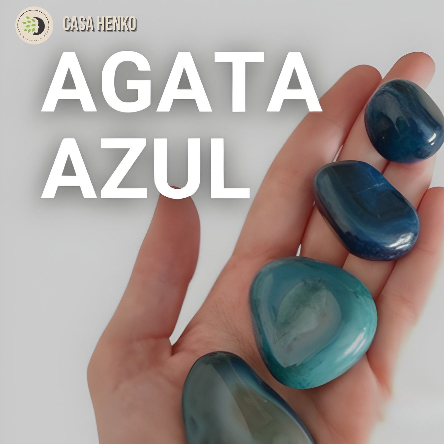 Piedras de ágata azul natural para calma emocional, comunicación y equilibrio energético