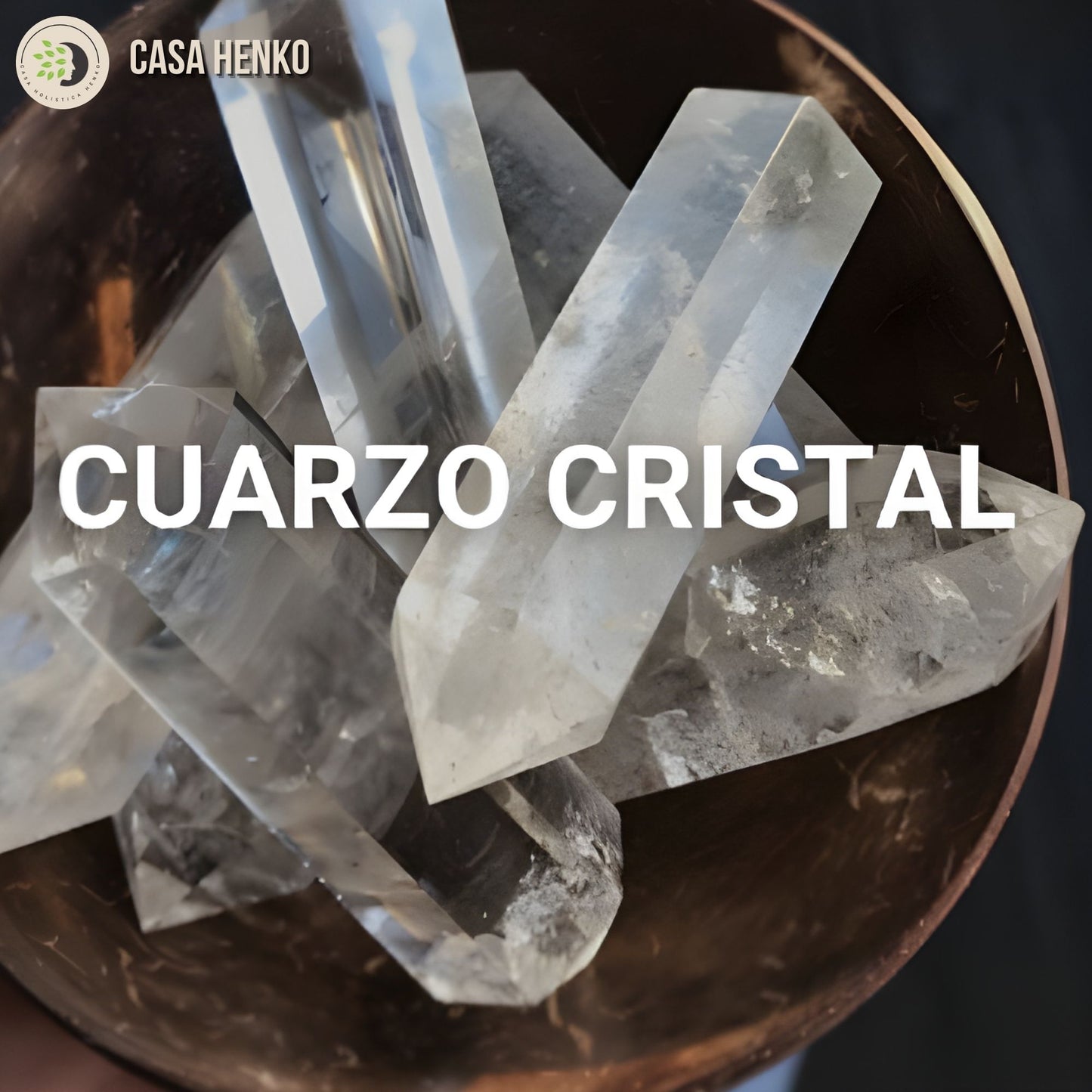 Puntas de cuarzo cristal natural en cuenco para limpieza y amplificación energética 