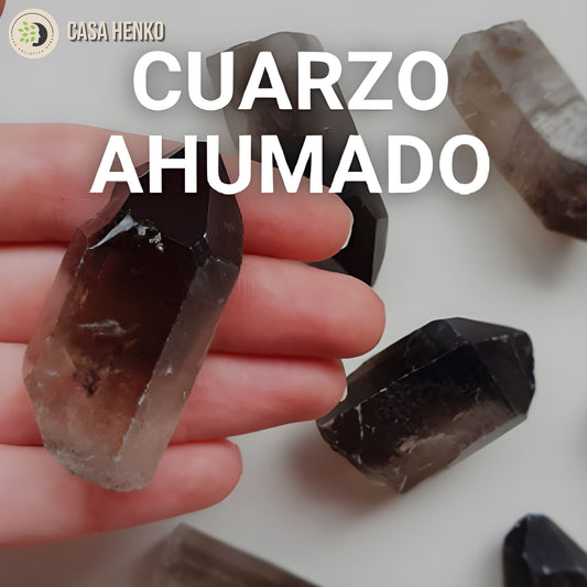 Puntas de cuarzo ahumado natural para protección energética, enraizamiento y liberación de energías negativas