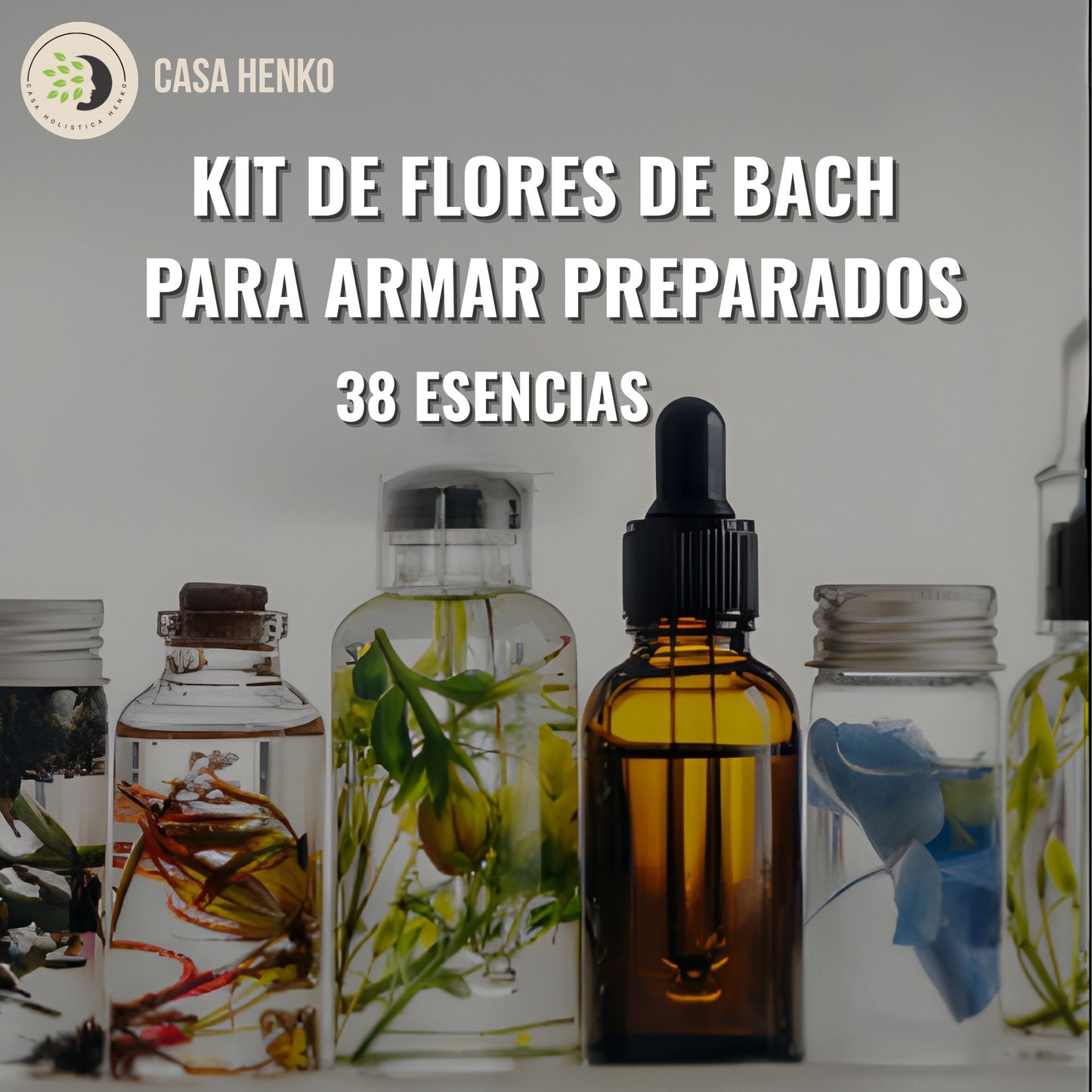 Kit de Flores de Bach con 38 esencias florales para armar preparados personalizados de terapia floral natural