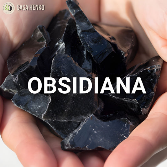 Piedras de obsidiana negra natural en bruto, cristal de protección energética